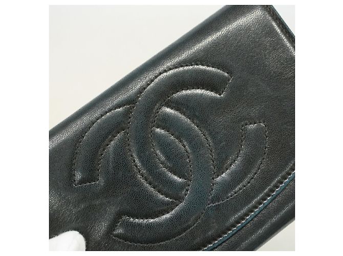 Monedero Chanel de piel de cordero negra Negro - vista 8