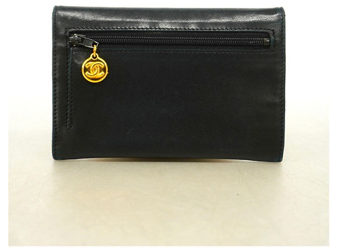Monedero Chanel de piel de cordero negra Negro - vista 9