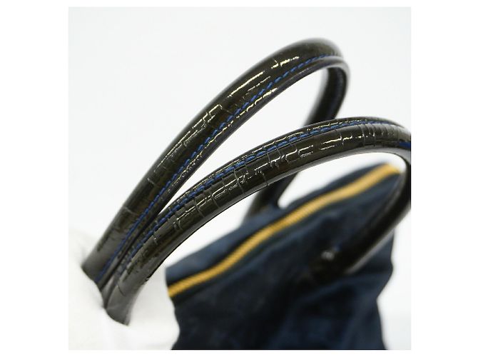 Borsa Tote Louis Vuitton Monogram Désir Lockit MM Blu navy - vista 10