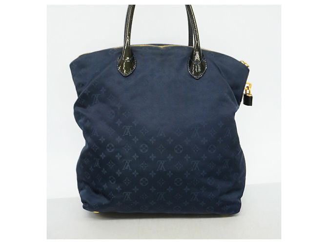 Borsa Tote Louis Vuitton Monogram Désir Lockit MM Blu navy - vista 11