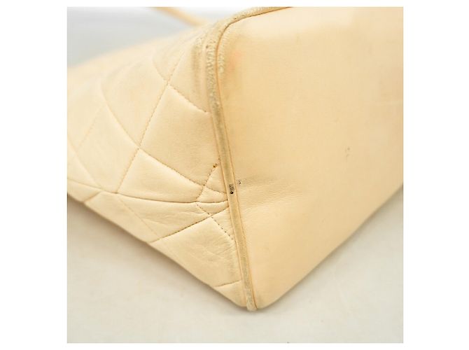 Chanel Tote Bag aus beigem Lammleder - Ansicht 6