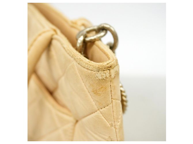 Chanel Tote Bag aus beigem Lammleder - Ansicht 8