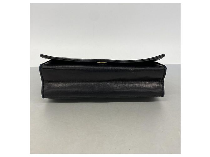 Bolsa de ombro Chanel em pele de cordeiro preta Preto - vista 3