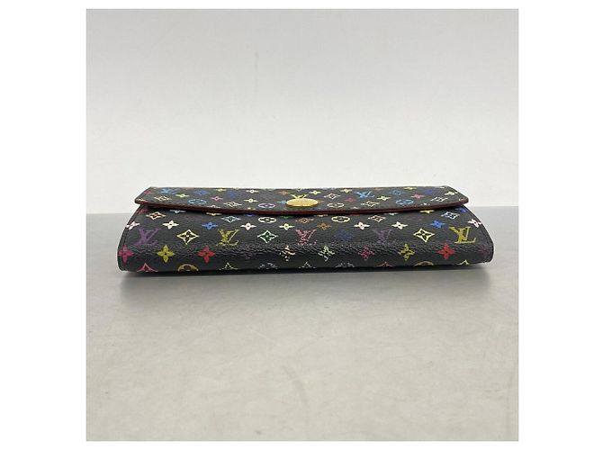 Louis Vuitton Monogram Multicolor Portefeuille Sarah Long Wallet Nero Rosso - vista 2