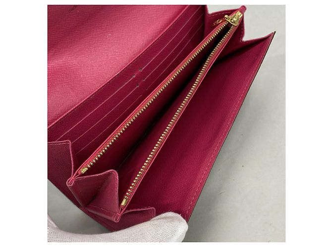 Louis Vuitton Monogram Multicolor Portefeuille Sarah Long Wallet Nero Rosso - vista 3
