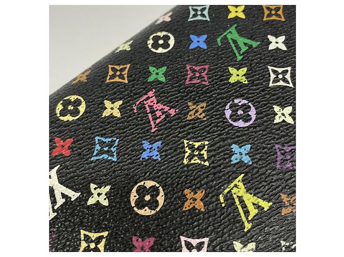 Louis Vuitton Monogram Multicolor Portefeuille Sarah Long Wallet Nero Rosso - vista 8