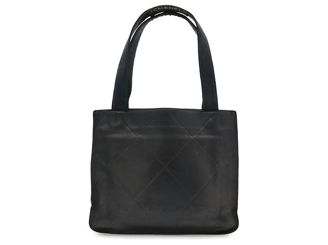 Borsa a mano/Tote bag Chanel in pelle d'agnello nera Nero - vista 2