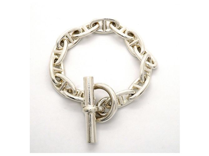 Hermès Bracciale Hermes Chaine d'Ancre GM in Argento 925 - vista 3