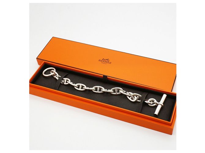 Hermès Bracciale Hermes Chaine d'Ancre GM in Argento 925 - vista 7