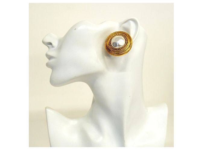 Orecchini a clip Chanel Gold D'oro - vista 5