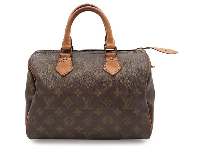 Sac à main Louis Vuitton Monogram Speedy 25 Marron - vue 2