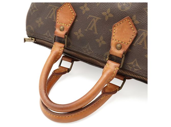Sac à main Louis Vuitton Monogram Speedy 25 Marron - vue 5