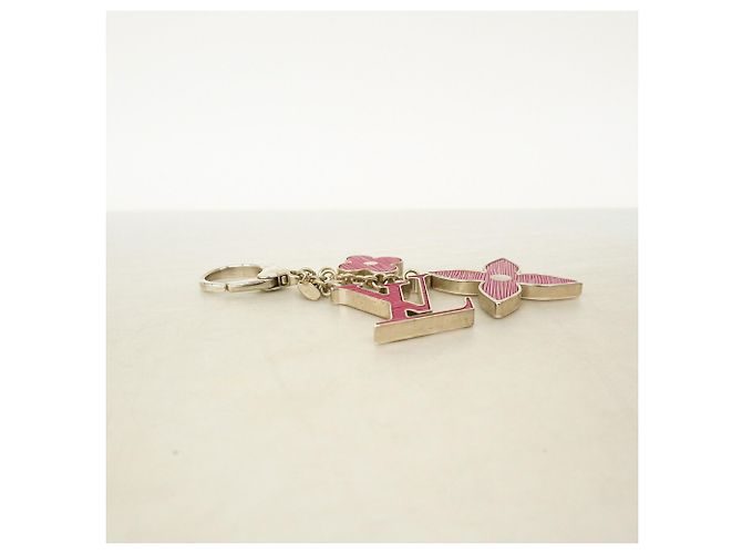 Louis Vuitton Epi Bijou Sac Fleur Charm Keyring Argento Porpora - vista 2