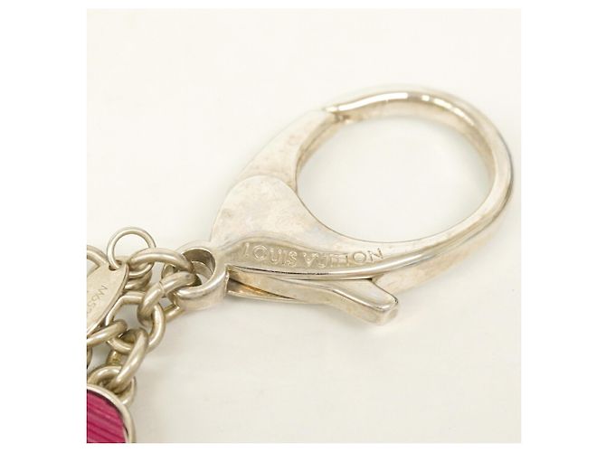 Louis Vuitton Epi Bijou Sac Fleur Charm Keyring Argento Porpora - vista 3