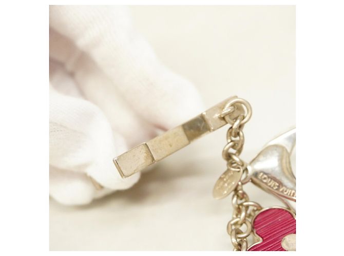 Louis Vuitton Epi Bijou Sac Fleur Charm Keyring Argento Porpora - vista 5