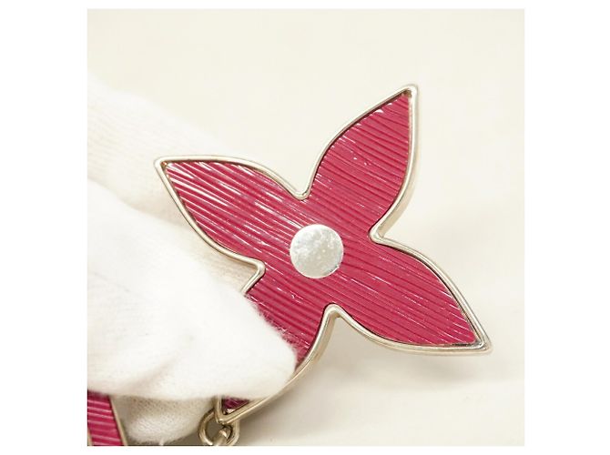 Louis Vuitton Epi Bijou Sac Fleur Charm Keyring Argento Porpora - vista 6