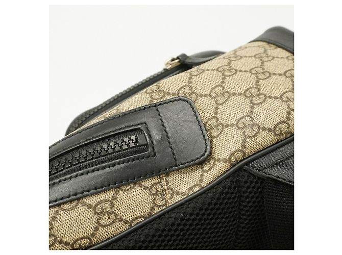 Gucci GG Supreme Backpack Brown Black - view 8