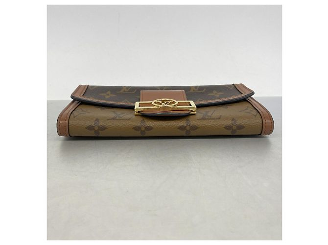 Louis Vuitton Monogram Reverse Portefeuille Sarah Dauphine Long Wallet Marrone - vista 2