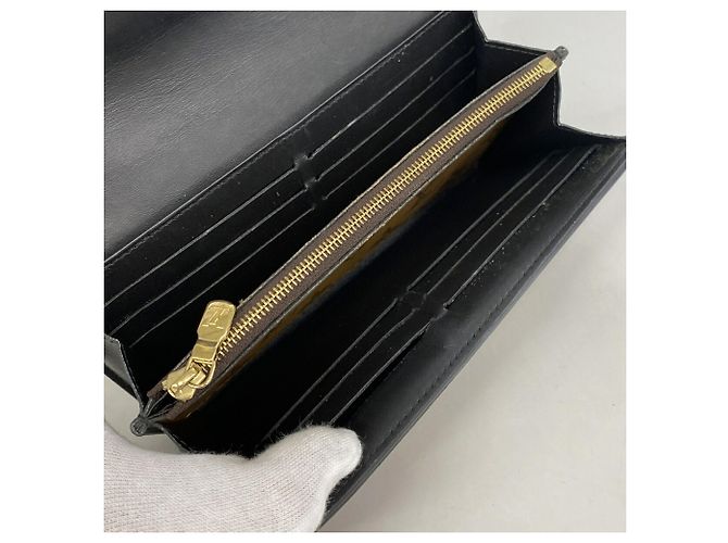 Louis Vuitton Monogram Reverse Portefeuille Sarah Dauphine Long Wallet Marrone - vista 3