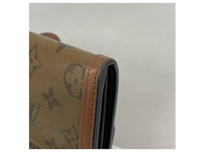 Louis Vuitton Monogram Reverse Portefeuille Sarah Dauphine Long Wallet Marrone - vista 6