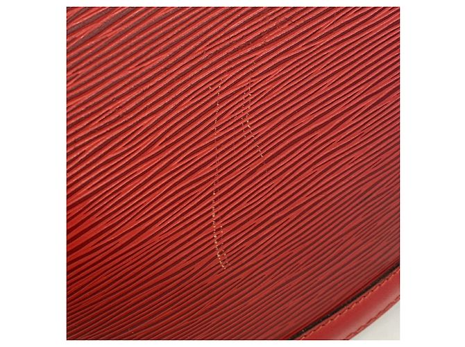 Borsa a tracolla Louis Vuitton Epi Saint Jacques Rosso - vista 11