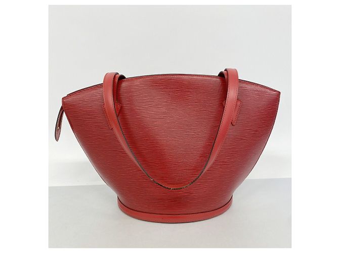 Borsa a tracolla Louis Vuitton Epi Saint Jacques Rosso - vista 13