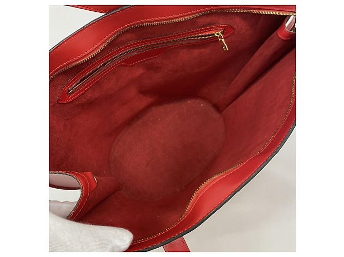 Borsa a tracolla Louis Vuitton Epi Saint Jacques Rosso - vista 4