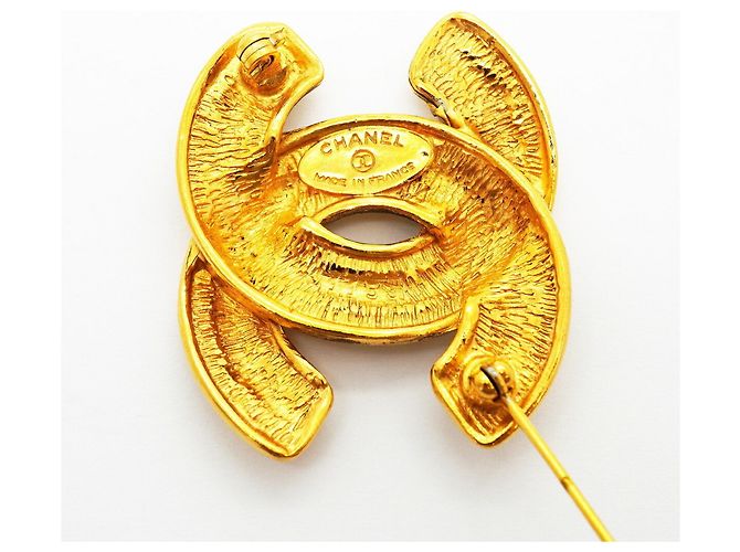 Spilla Chanel Coco Mark placcata oro D'oro - vista 4