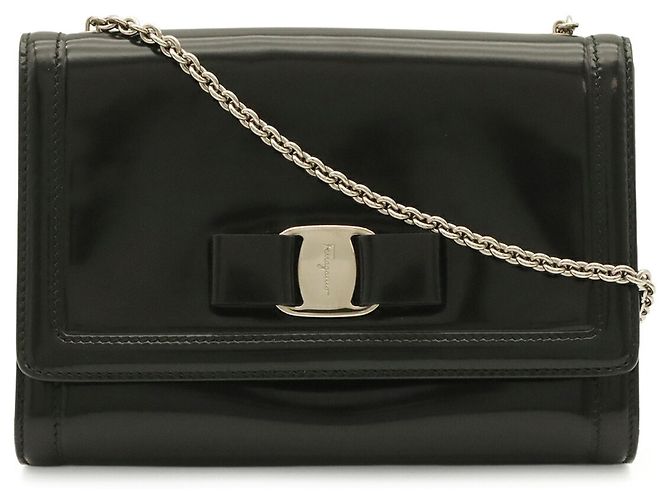Borsa a tracolla Salvatore Ferragamo Vara Chain Nero - vista 2