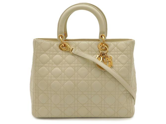 Borsa Christian Dior Lady Cannage Crudo - vista 2