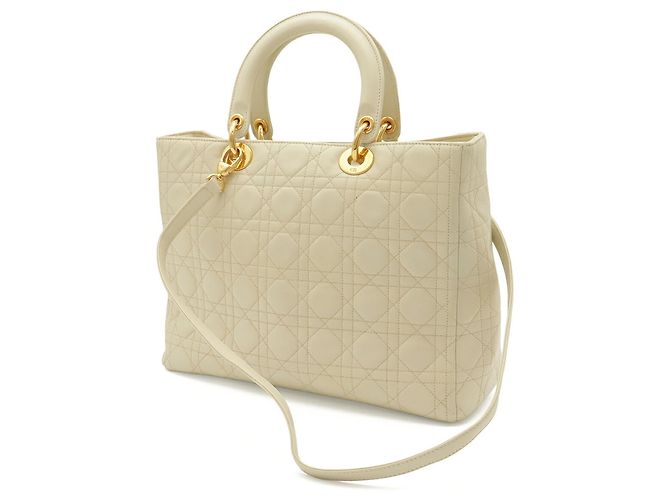 Borsa Christian Dior Lady Cannage Crudo - vista 3