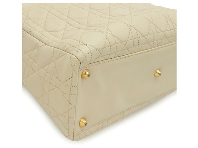 Borsa Christian Dior Lady Cannage Crudo - vista 4