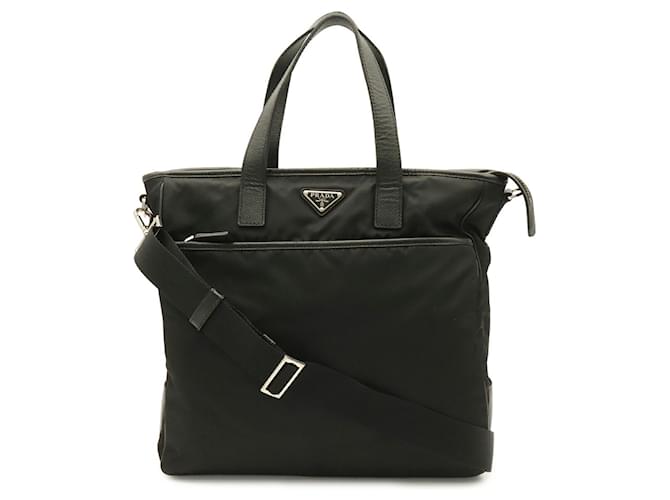 Borsa Tote Prada Triangle Nero - vista 2
