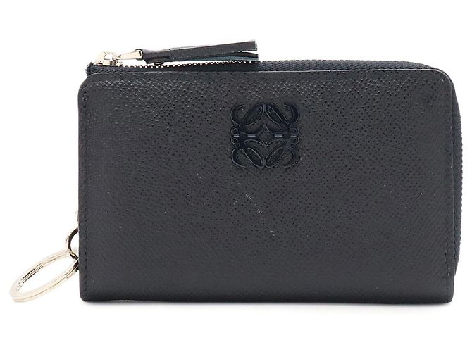 Portamonete in pelle blu navy Loewe - vista 2