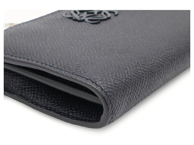 Portamonete in pelle blu navy Loewe - vista 4