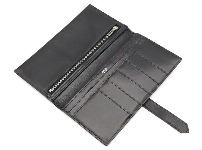 Hermès Cartera larga bi-fold Hermes Bearn Classic Negro - vista 6