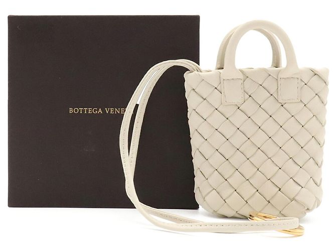 Charm per borsa in pelle Intrecciato Bottega Veneta Bianco Bianco sporco - vista 10