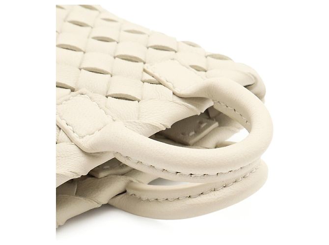 Charm per borsa in pelle Intrecciato Bottega Veneta Bianco Bianco sporco - vista 4
