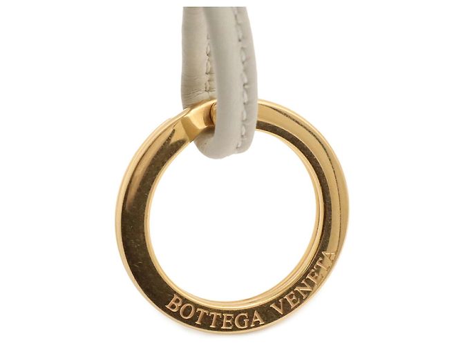Charm per borsa in pelle Intrecciato Bottega Veneta Bianco Bianco sporco - vista 7