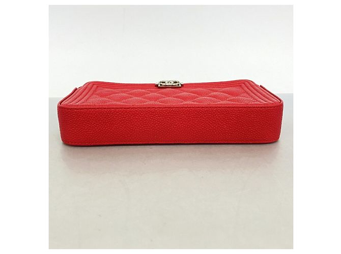 Borsa a tracolla Chanel Boy Chain Rosso - vista 3