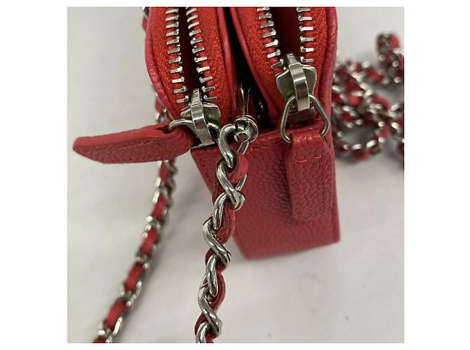 Borsa a tracolla Chanel Boy Chain Rosso - vista 6