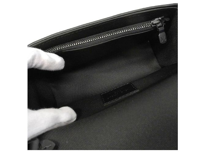 Borsa a tracolla portafoglio indossabile Louis Vuitton Monogram Eclipse Steamer Nero - vista 4