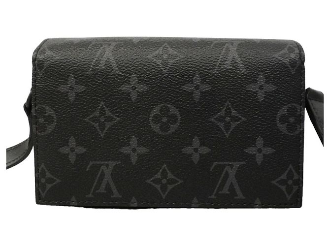 Borsa a tracolla portafoglio indossabile Louis Vuitton Monogram Eclipse Steamer Nero - vista 7