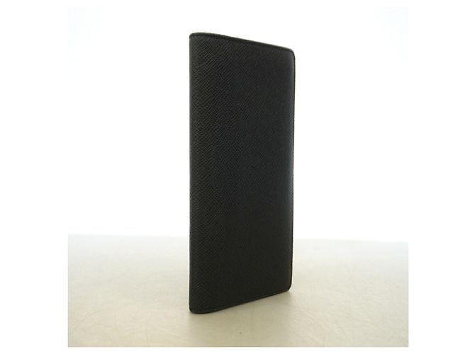 Louis Vuitton Taiga Portefeuille Brazza Long Wallet Grigio - vista 2