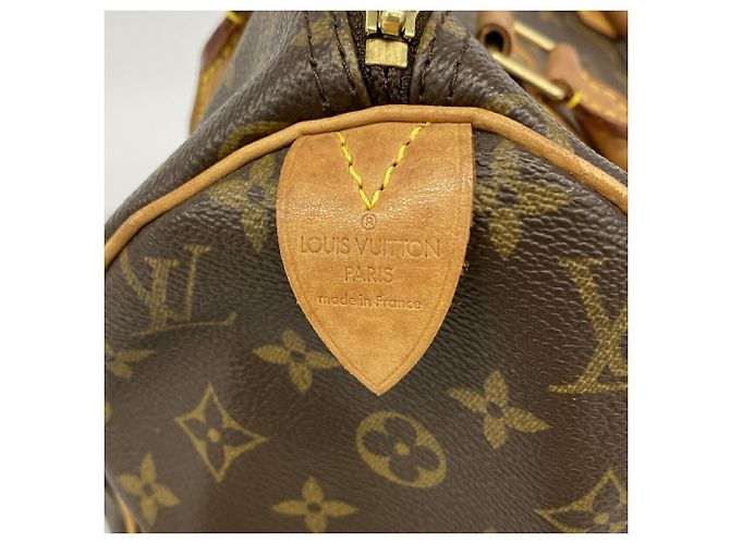 Borsa Louis Vuitton Monogram Speedy 30 Marrone - vista 5