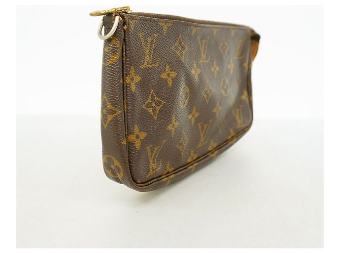 Borsa Louis Vuitton Monogram Pochette Accessoires Marrone - vista 2