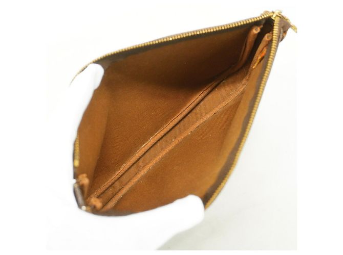 Borsa Louis Vuitton Monogram Pochette Accessoires Marrone - vista 4