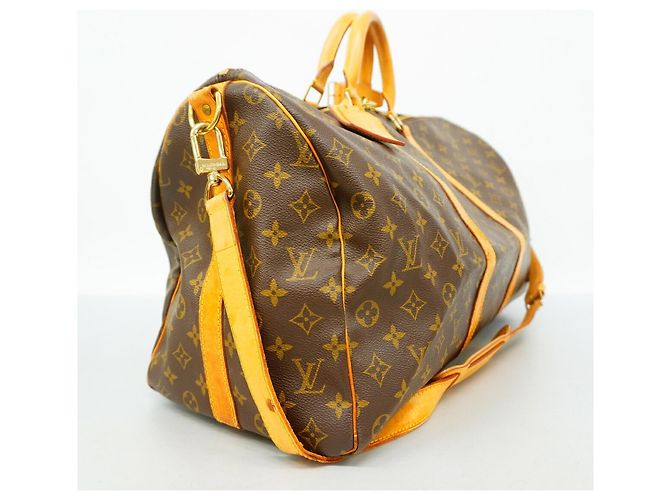 Keepall Borsa Boston Louis Vuitton Marrone - vista 2
