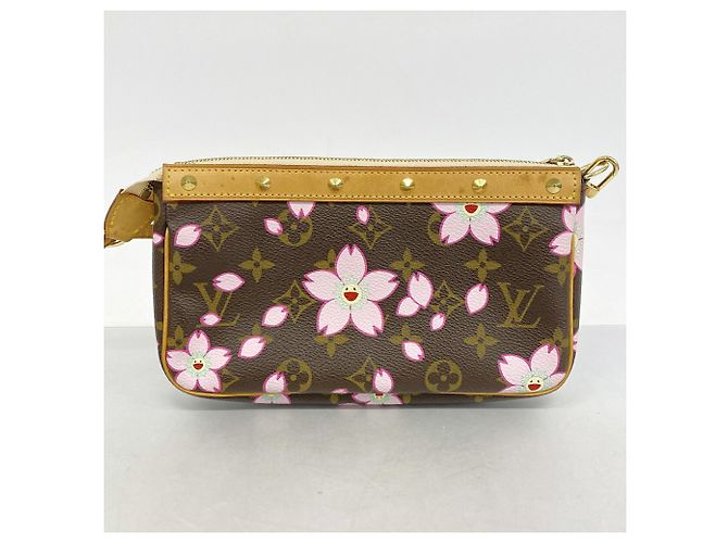 Louis Vuitton Monogram Cherry Blossom Pochette Accessoires Marrone - vista 11