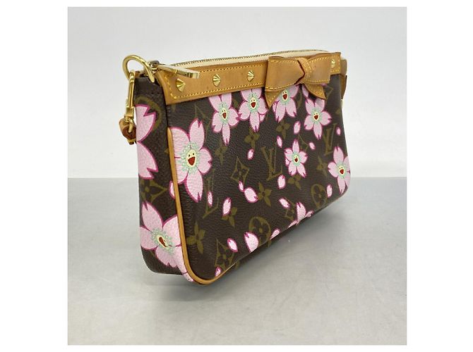 Louis Vuitton Monogram Cherry Blossom Pochette Accessoires Marrone - vista 2